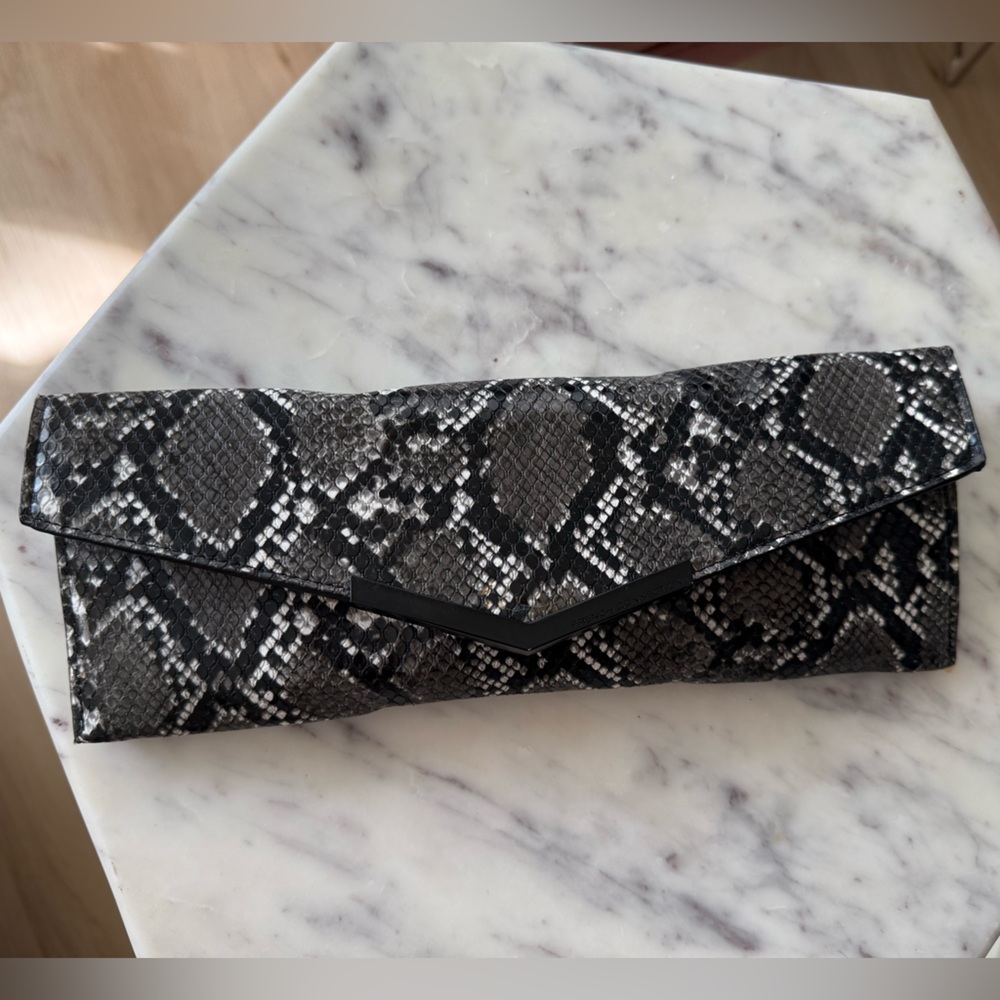 French Connection Snakeskin Pattern Clutch - Picture 6 of 6